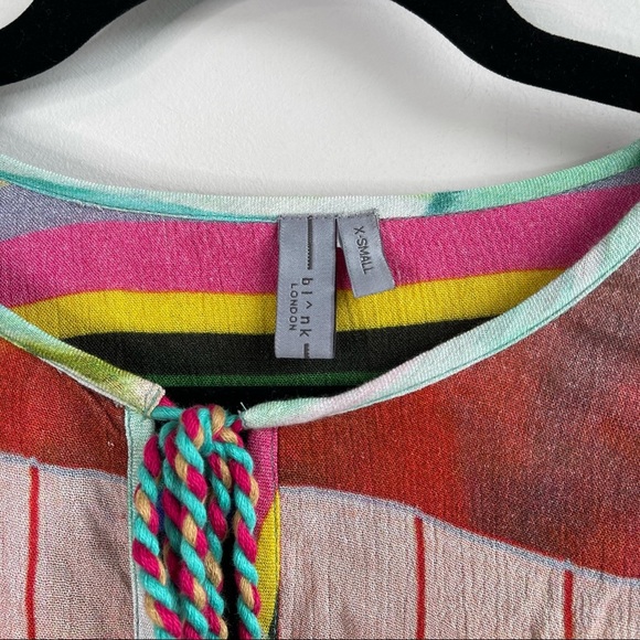 Anthropologie blank elouera boho peasant printed blouse size XS - Picture 5 of 7